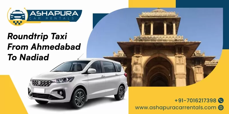 round trip taxi from ahmedabad to nadiad